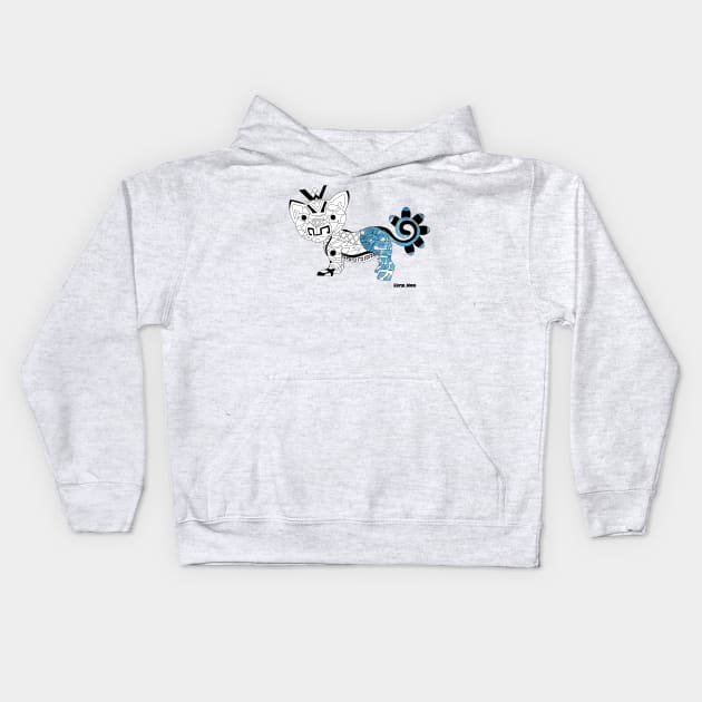 blue cougar ecopop Kids Hoodie by jorge_lebeau